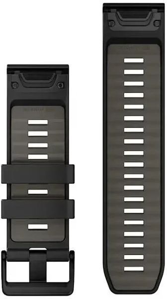 Ремінець Garmin QuickFit 26mm Watch Bands Black/Pebble Gray Silicone 1364899 фото