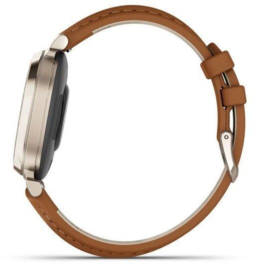 Смарт-часы Garmin Lily 2 Classic Cream Gold with Tan Leather Band 1241730 фото