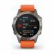 Смарт-часы Garmin Fenix 6 Sapphire Titanium with Ember Orange Band 563393 фото 2