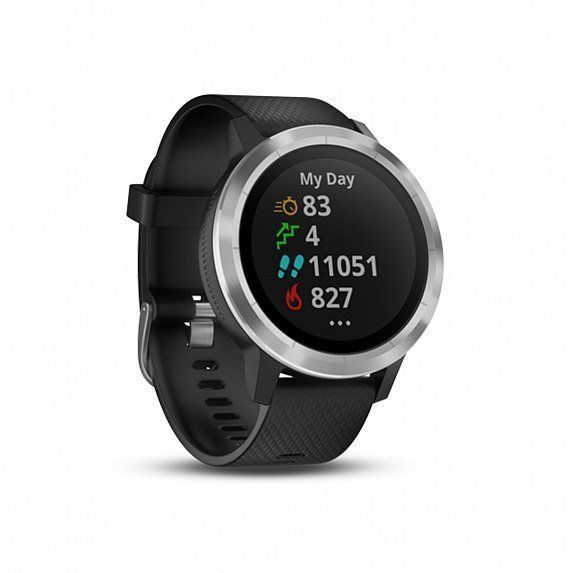 Смарт-годинник Garmin Vivoactive 3 Silver with Black Silicon 454083 фото