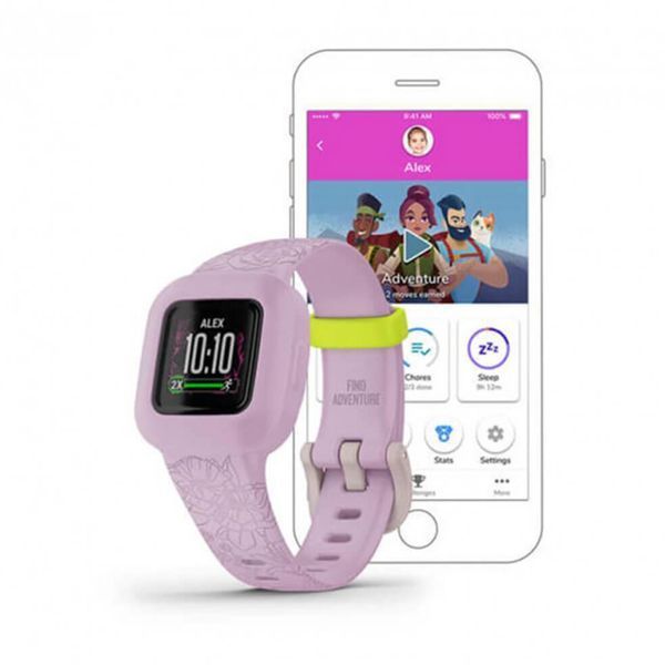 Фітнес-браслет Garmin Vivofit Jr 3 Lilac Floral 860638 фото