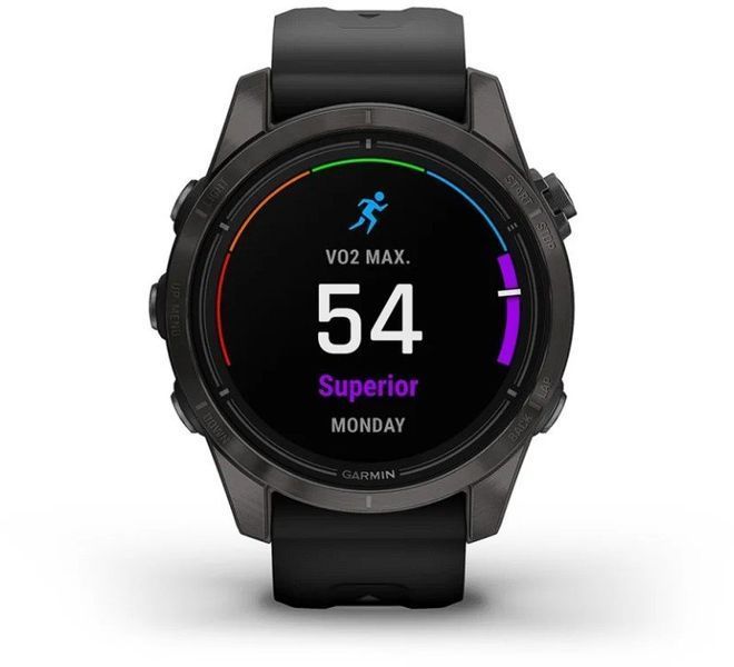 Смарт-часы Garmin Epix Pro (Gen 2) 42mm Sapphire Carbon Grey DLC Titanium with Black Band 1118731 фото