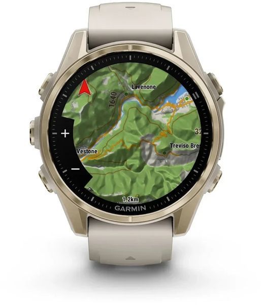 Смарт-часы Garmin Fenix 8 AMOLED 43mm Sapphire Soft Gold with Fog Grey/Dark Sandstone Silicone Band 1346370 фото