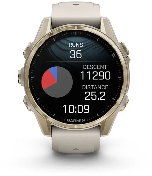 Смарт-часы Garmin Fenix 8 AMOLED 43mm Sapphire Soft Gold with Fog Grey/Dark Sandstone Silicone Band 1346370 фото