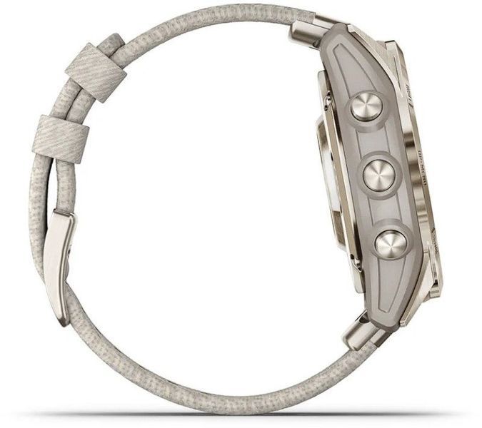 Смарт-часы Garmin Epix Pro (Gen 2) 42mm Sapphire Soft Gold with Cream Heathered Nylon Band 1118732 фото
