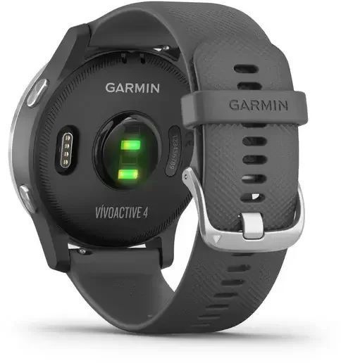 Смарт-часы Garmin Vivoactive 4 Silver Stainless Steel Bezel w. Shadow Gray and Silicone B. 683429 фото