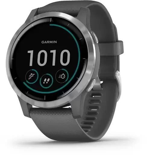 Смарт-часы Garmin Vivoactive 4 Silver Stainless Steel Bezel w. Shadow Gray and Silicone B. 683429 фото