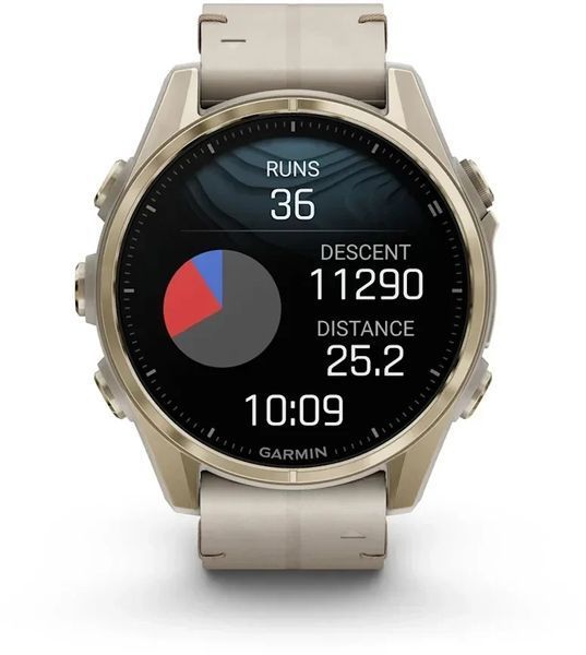 Смарт-часы Garmin Fenix 8 AMOLED 43mm Sapphire Soft Gold with Limestone Leather Band 1346636 фото