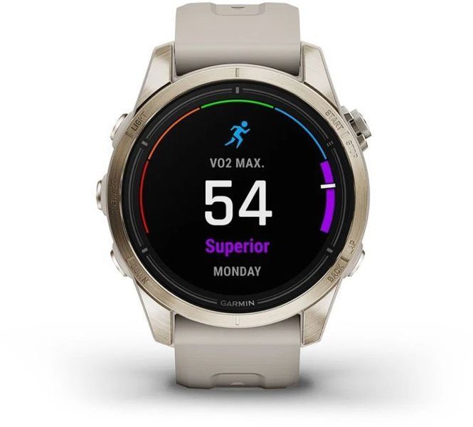 Смарт-годинник Garmin Epix Pro (Gen 2) 42mm Sapphire Soft Gold with Light Sand Band 1118730 фото