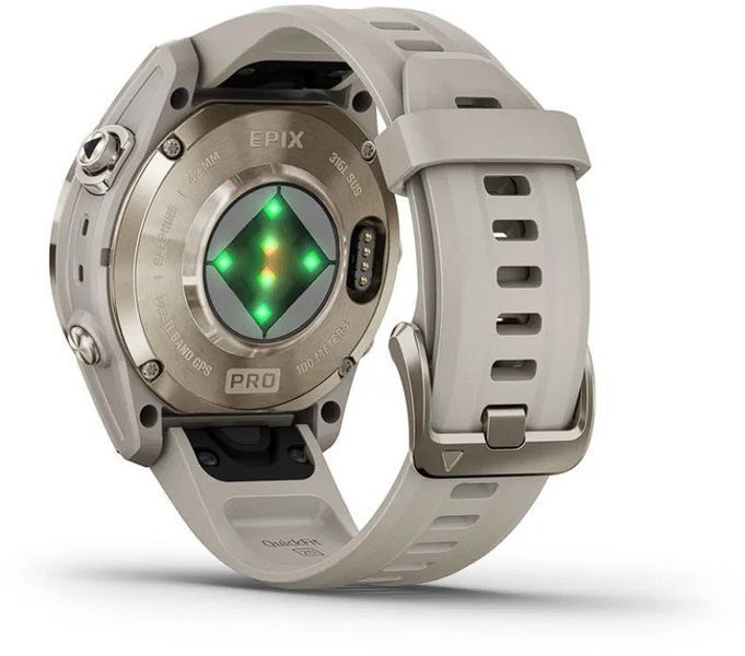 Смарт-годинник Garmin Epix Pro (Gen 2) 42mm Sapphire Soft Gold with Light Sand Band 1118730 фото