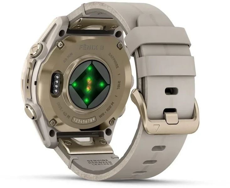Смарт-часы Garmin Fenix 8 AMOLED 43mm Sapphire Soft Gold with Limestone Leather Band 1346636 фото
