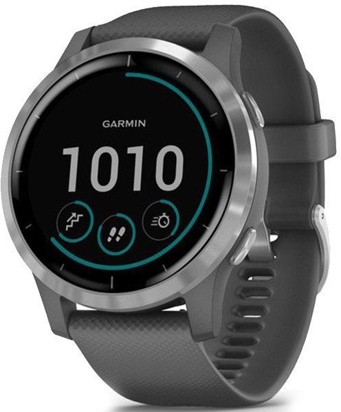 Смарт-часы Garmin Vivoactive 4 Silver Stainless Steel Bezel with Shadow Gray Case and Silicone Band 683430 фото