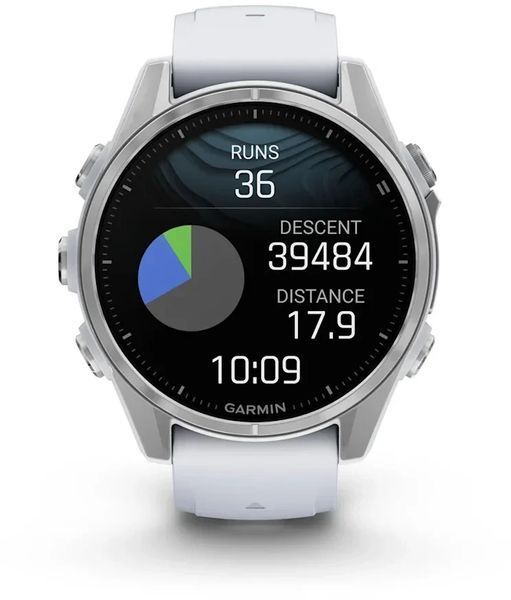 Смарт-часы Garmin Fenix 8 AMOLED 43mm Silver with Whitestone Silicone Band 1346637 фото