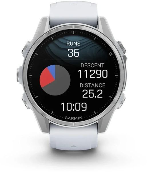Смарт-часы Garmin Fenix 8 AMOLED 43mm Silver with Whitestone Silicone Band 1346637 фото
