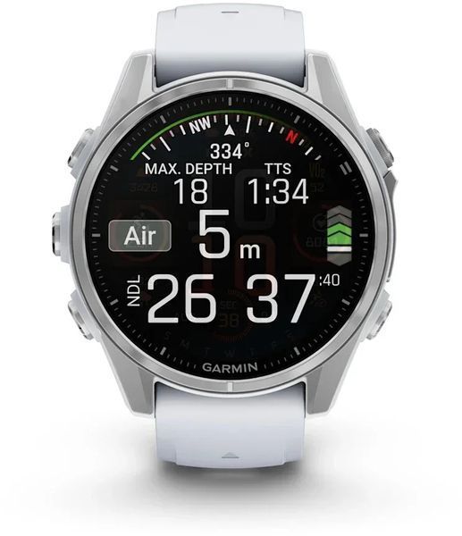 Смарт-часы Garmin Fenix 8 AMOLED 43mm Silver with Whitestone Silicone Band 1346637 фото