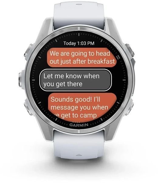 Смарт-часы Garmin Fenix 8 AMOLED 43mm Silver with Whitestone Silicone Band 1346637 фото
