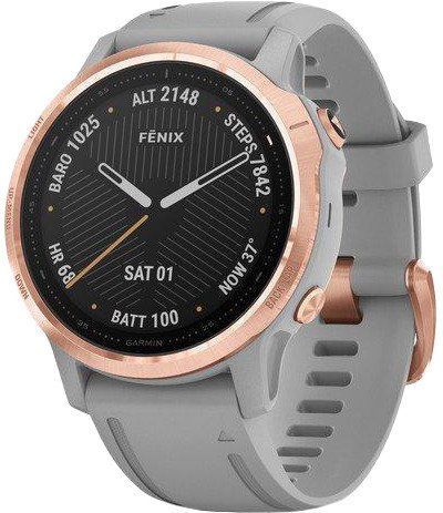 Смарт-годинник Garmin Fenix ​​6S Rose Gold-tone with Powder Gray Band 810230 фото