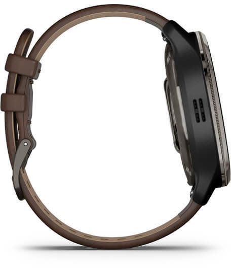 Смарт-часы Garmin Venu 2 Plus Slate Stainless Steel Bezel With Slate Case And Brown Leather Band 887482 фото