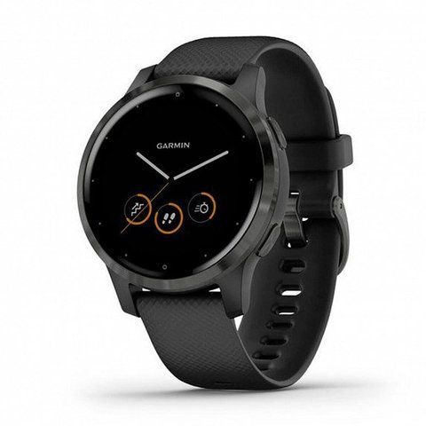 Смарт-годинник Garmin Vivoactive 4S Slate Stainless Steel Bezel with Black Case and Silicone Band 587113 фото