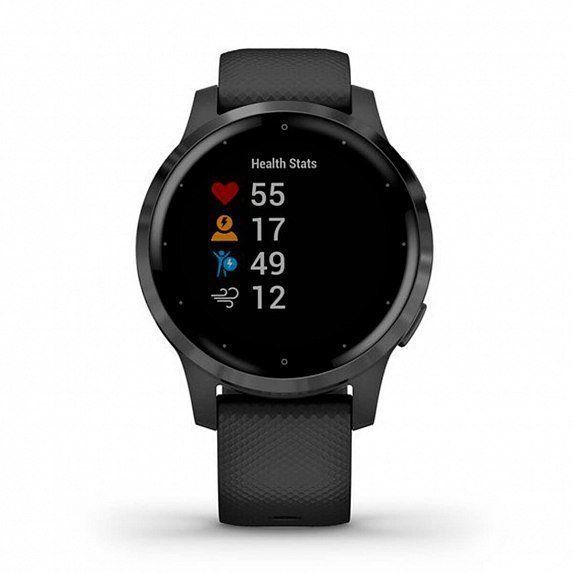 Смарт-часы Garmin Vivoactive 4S Slate Stainless Steel Bezel with Black Case and Silicone Band 587113 фото