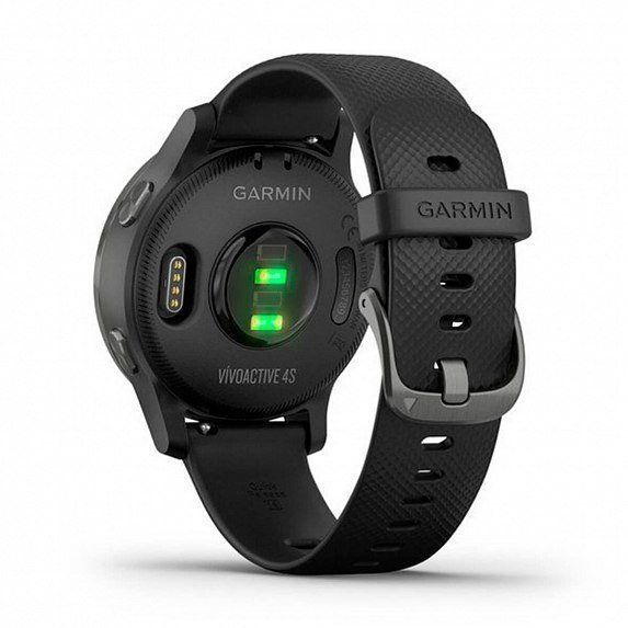 Смарт-часы Garmin Vivoactive 4S Slate Stainless Steel Bezel with Black Case and Silicone Band 587113 фото