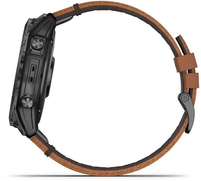 Смарт-часы Garmin Epix Pro (Gen 2) 51mm Sapphire Carbon Grey DLC Titanium with Chestnut Leather Band 1118728 фото