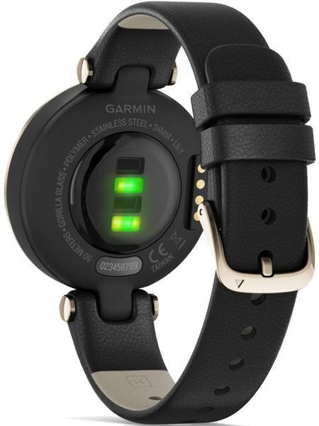 Смарт-часы Garmin Lily Classic Cream Gold Bezel with Black Case and Italian Leather Band 800883 фото