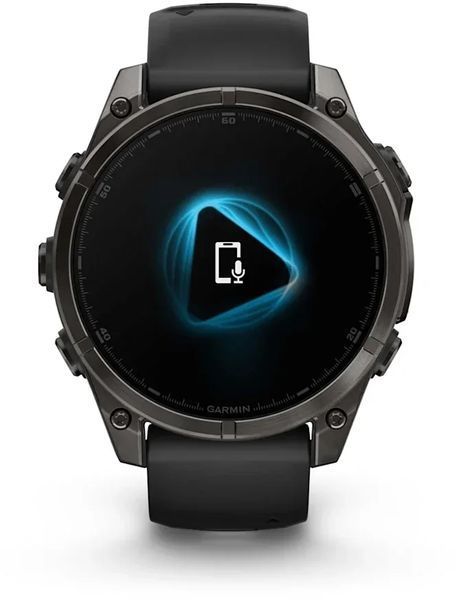 Смарт-часы Garmin Fenix 8 AMOLED 47mm Sapphire Carbon Grey DLC with Black/Pebble Grey Silicone Band 1346369 фото