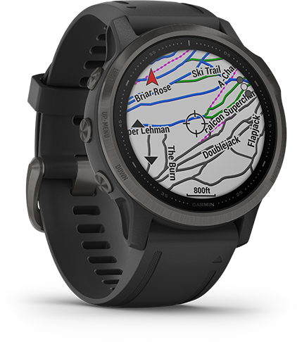 Смарт-годинник Garmin Fenix ​​6S Sapphire Carbon Gray with Black Band 687702 фото