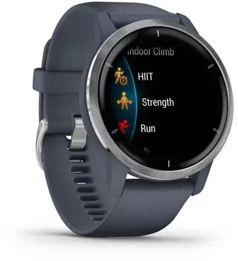 Смарт-часы Garmin Venu 2 Silver Stainless Steel Bezel with Granite Blue Case and Silicone Band 815720 фото