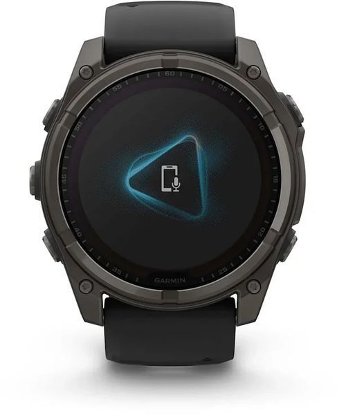 Смарт-часы Garmin Fenix 8 Solar 51mm Sapphire Carbon Grey DLC Titanium with Black/Pebble Grey Silicone Band 1346371 фото