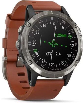 Смарт-часы Garmin D2 Delta Aviator Watch With Brown Leather Band 47mm 593186 фото
