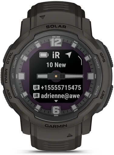 Смарт-годинник Garmin Instinct Crossover Solar Graphite 1006544 фото