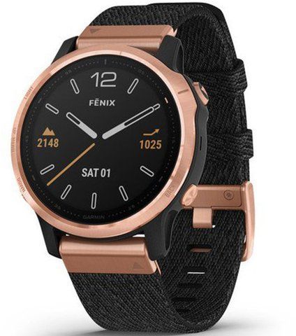 Смарт-годинник Garmin Fenix ​​6S Sapphire Rose Gold with Heathered Black Nylon Band 810151 фото