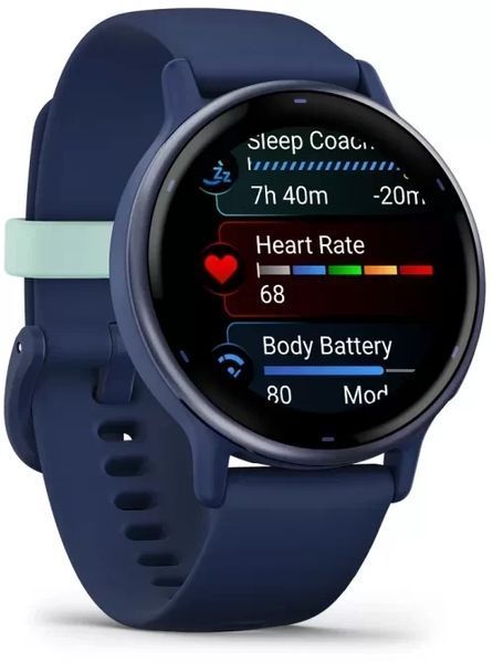 Смарт-годинник Garmin Vivoactive 5 Металевий Navy Aluminium Bezel with Navy Case and Silicone Band 1183624 фото