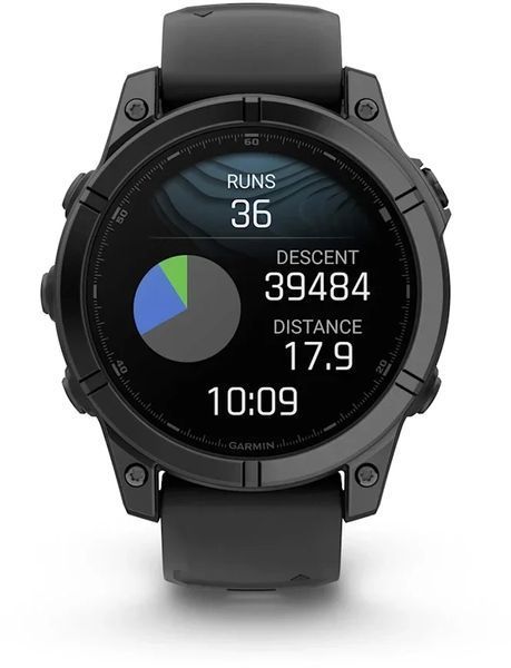 Смарт-часы Garmin Fenix E 47mm Slate Grey Steel with Black Silicone Band 1346453 фото