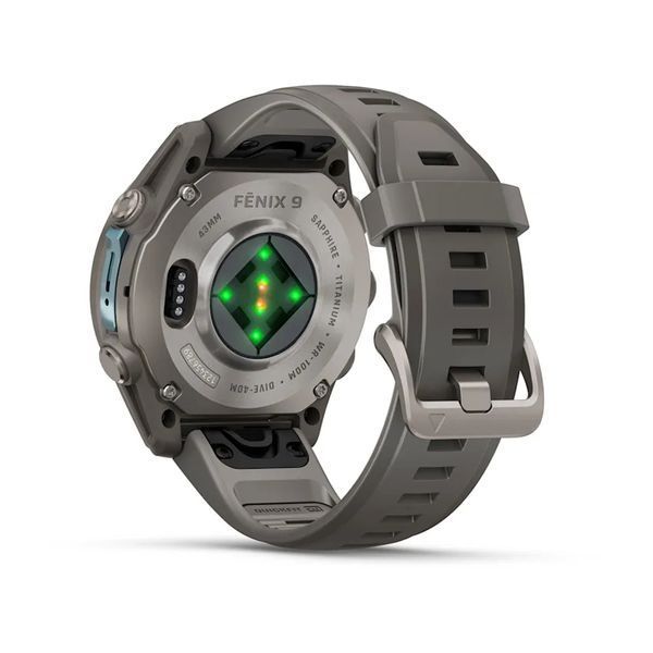 Смарт-часы Garmin Fenix 9 43mm Titanium with Pebble Gray Silicone Band (010-04761-10/11) 1482123 фото