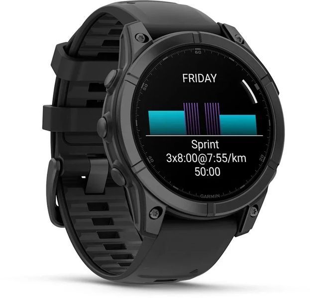 Смарт-часы Garmin Fenix E 47mm Slate Grey Steel with Black Silicone Band 1346453 фото