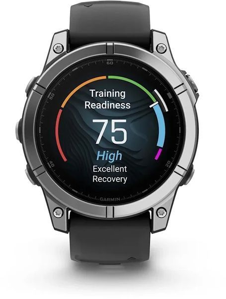 Смарт-часы Garmin Fenix E 47mm Stainless Steel with Black Silicone Band 1346389 фото