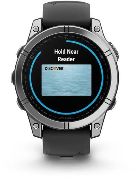 Смарт-часы Garmin Fenix E 47mm Stainless Steel with Black Silicone Band 1346389 фото