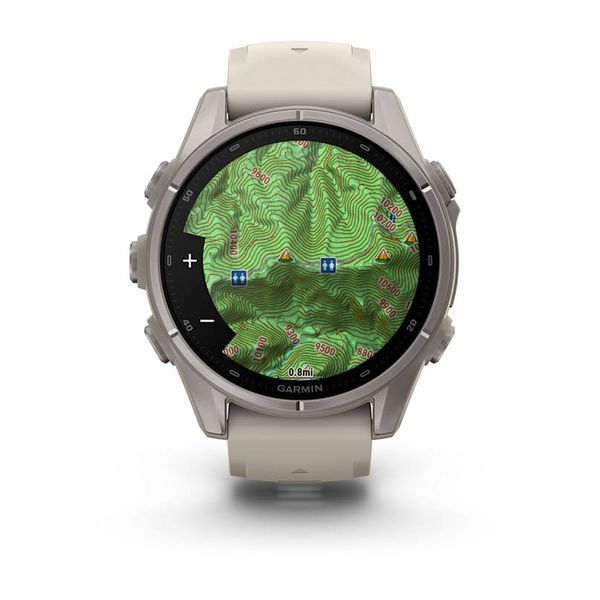 Смарт-часы Garmin Fenix 9 43mm Titanium with Fog Gray Silicone Band (010-04761-00/01) 1482124 фото