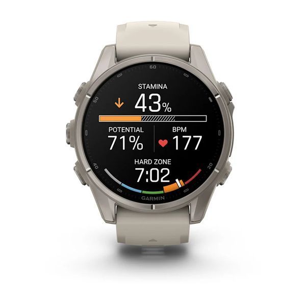 Смарт-часы Garmin Fenix 9 43mm Titanium with Fog Gray Silicone Band (010-04761-00/01) 1482124 фото