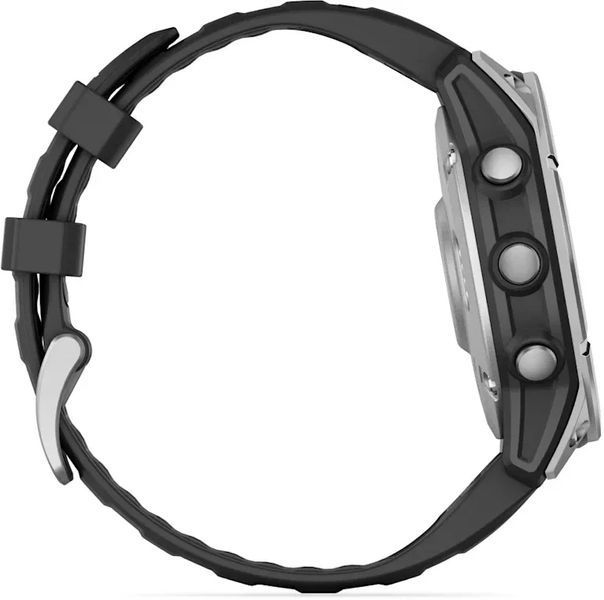 Смарт-часы Garmin Fenix E 47mm Stainless Steel with Black Silicone Band 1346389 фото