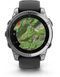 Смарт-часы Garmin Fenix E 47mm Stainless Steel with Black Silicone Band 1346389 фото 3